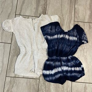 Gray and Tie-Dye Romper Set